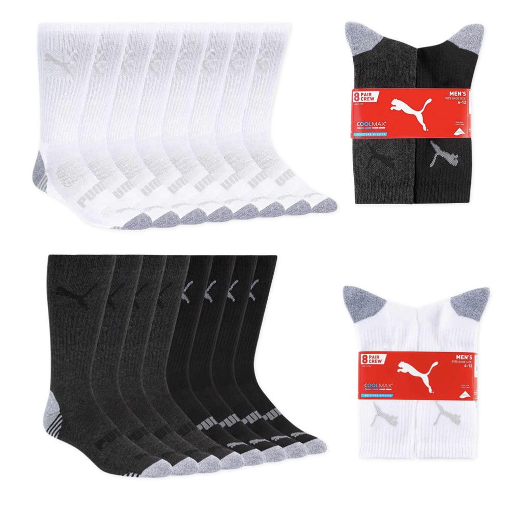Puma sockor med långt skaft 8-pack