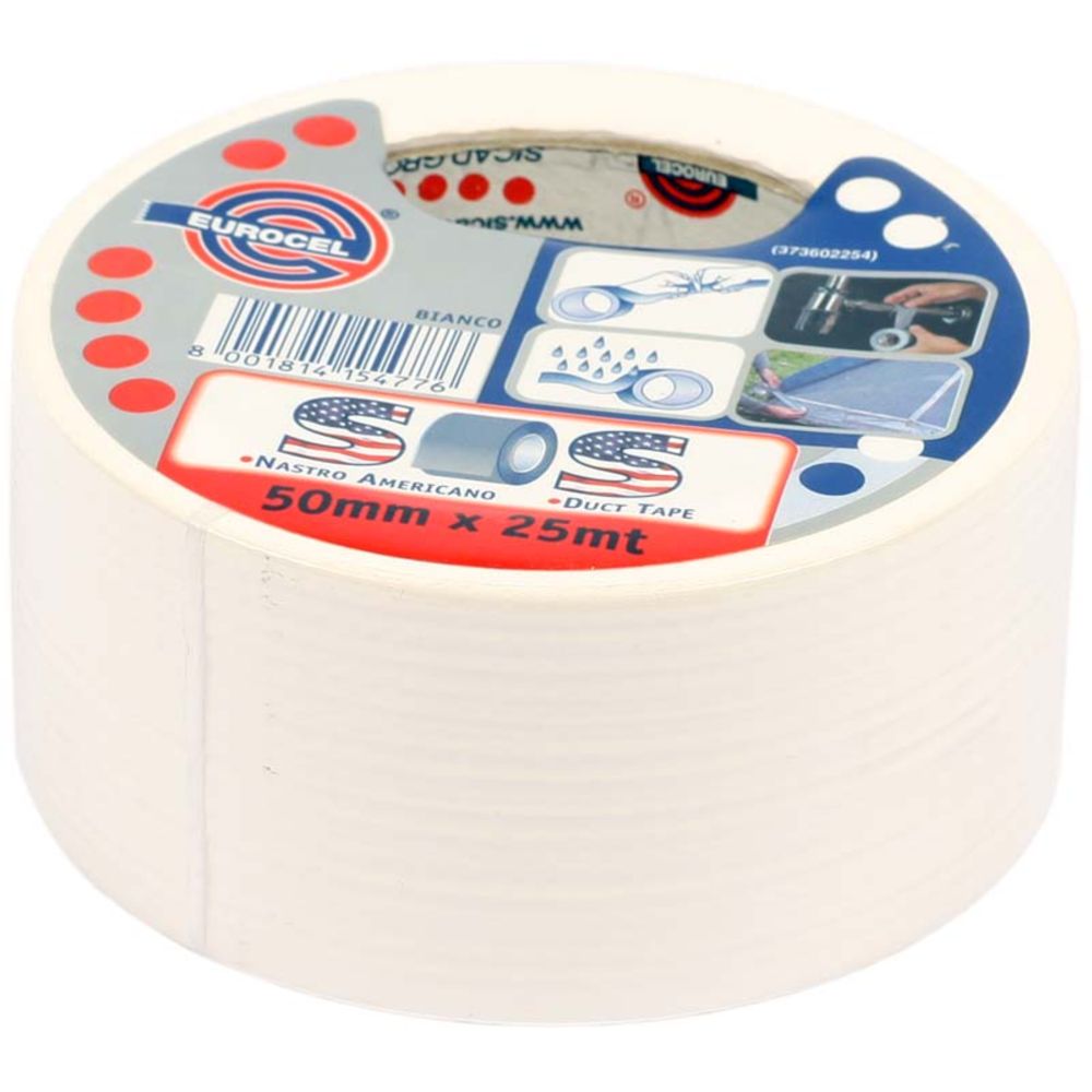 Silvertejp vit 50 mm x 25 m