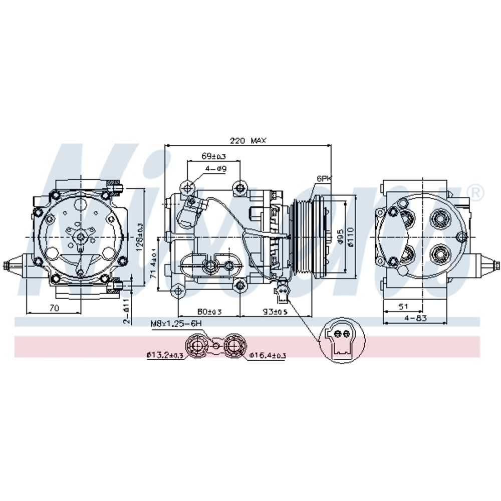 Ilmastointilaitteen kompressori 30-8458
