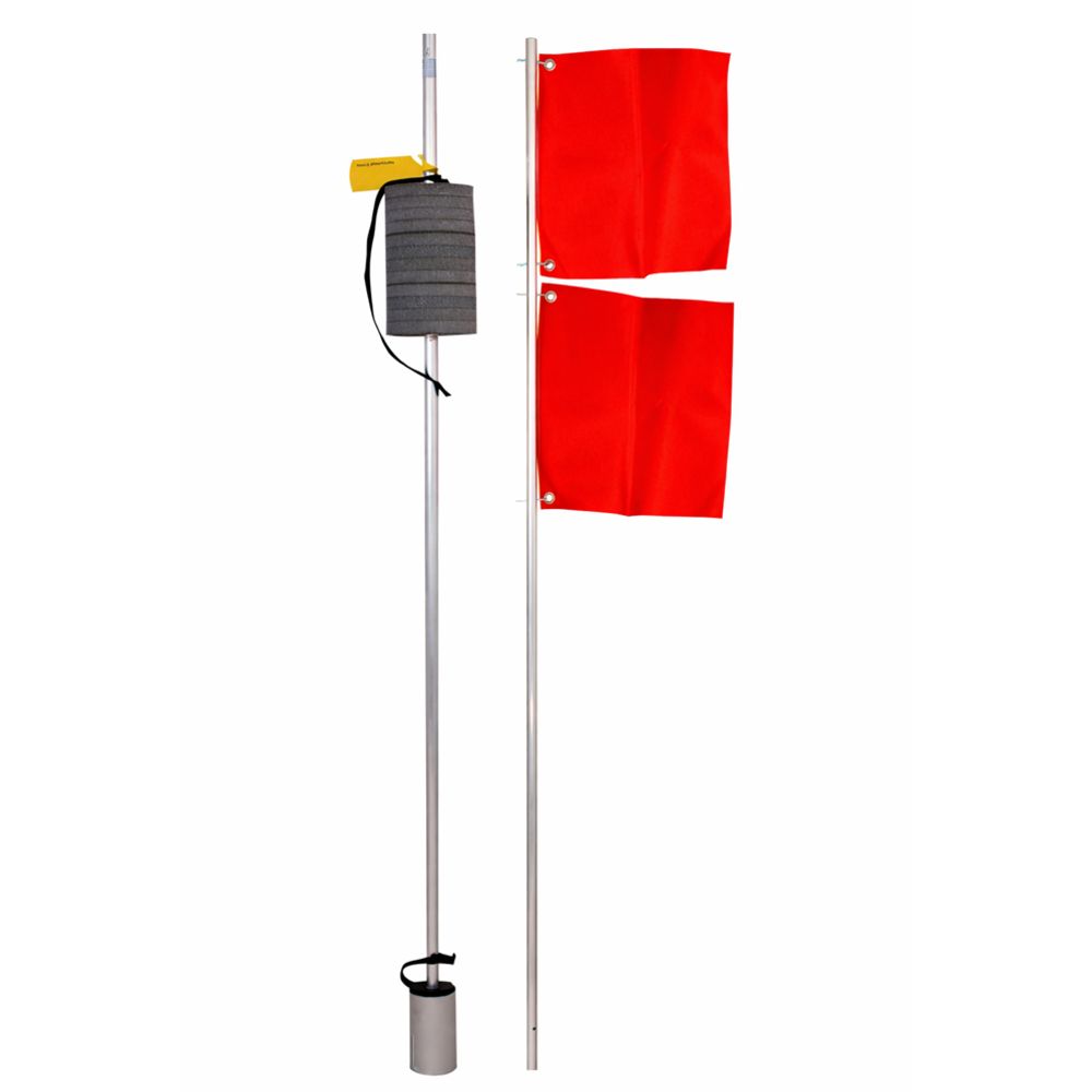 Kaira püünisemärgistus, 2 lippu, 240 cm punased lipud