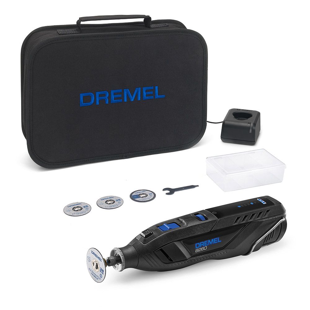 Dremel 8260-5 hiiliharjaton akkumonitoimityökalusarja 3 Ah 12 V