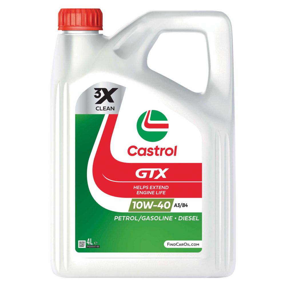 Castrol GTX 10W-40 A3/B4 motorolja 4 l