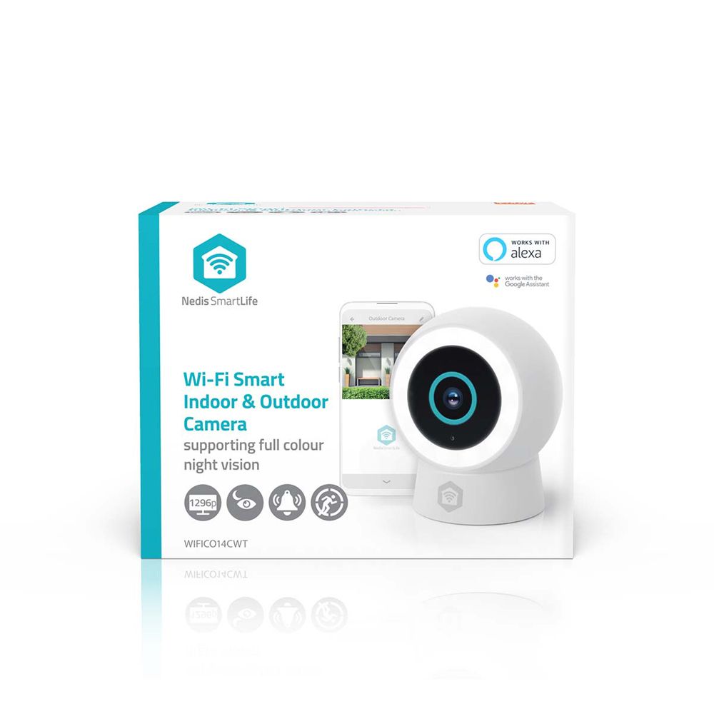 Nedis SmartLife övervakningskamera för utomhusbruk Wi-Fi 3MP Full HD IP65