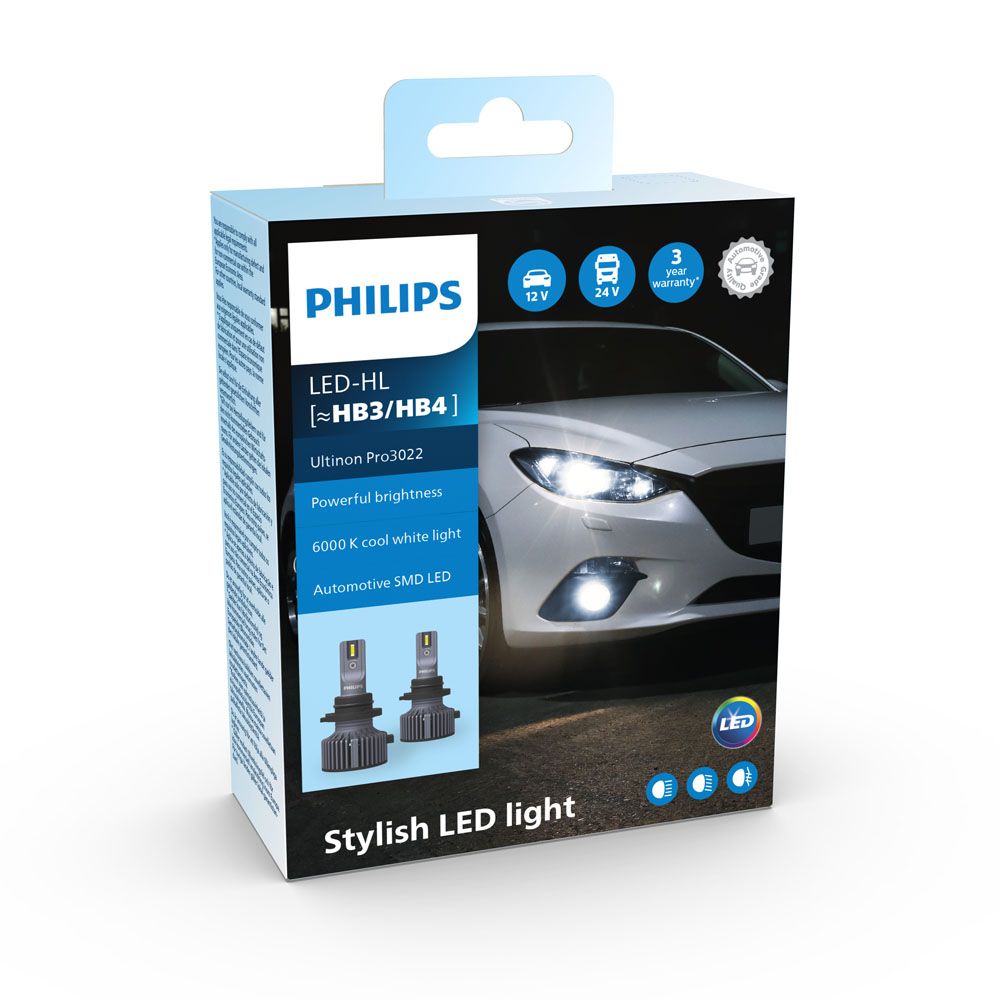 Philips Ultinon Pro 3022 LED HB3/HB4 ajoneuvopolttimopari
