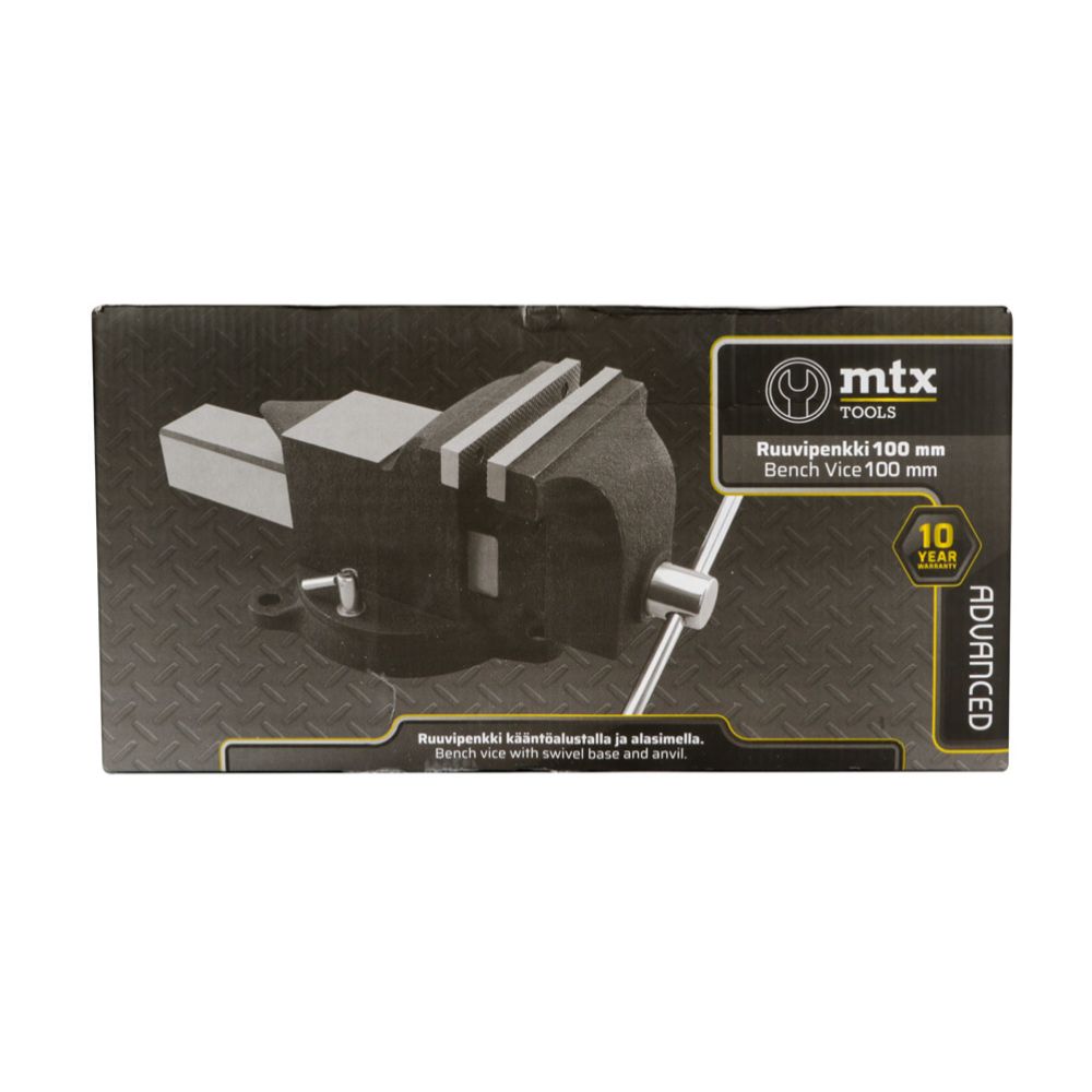 MTX Tools kääntyvä ruuvipenkki alasimella 100 mm
