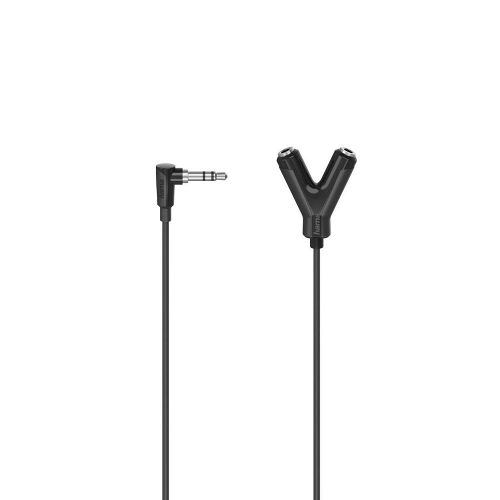 Hama audioadapter 3,5 mm isane 90° - 2 x 3,5 mm emane 0,2 m