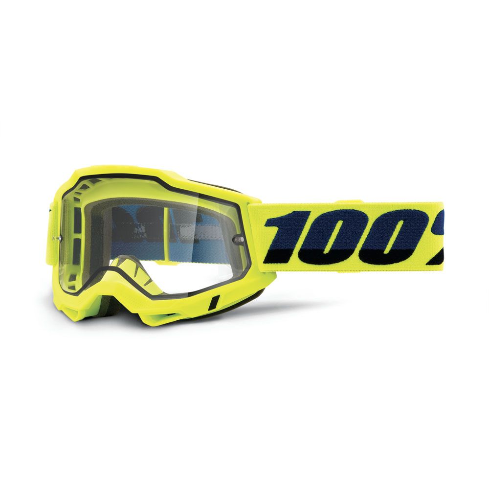 100% Accuri 2 Enduro Yellow ajolasit kirkas tuplalinssi