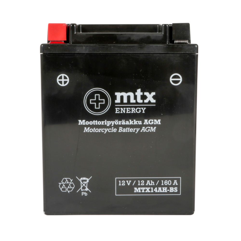 MTX Energy MC-batteri 12 V 12 Ah "MTX14AH-BS" (134 x 90 x 166 mm)