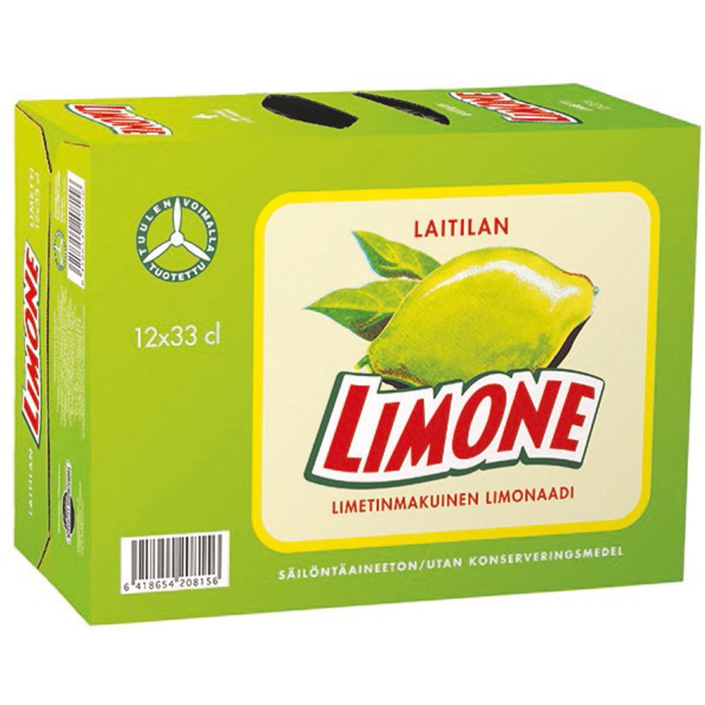 Laitilan Limone -virvoitusjuoma 12-pack x 0,33 l