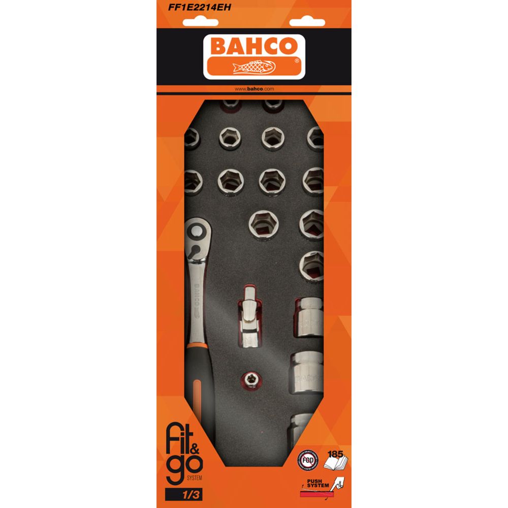 Bahco FF1E2214EH hylsysarja työkaluvaunuun 1/2"