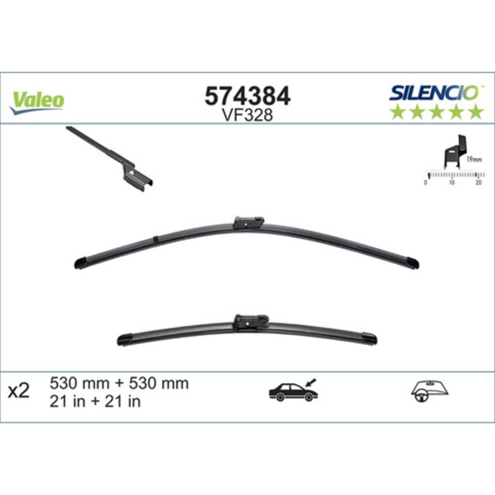 Valeo X-trm/AeroTwin VM328/VF328/A051S kojamehed 53 + 53 cm