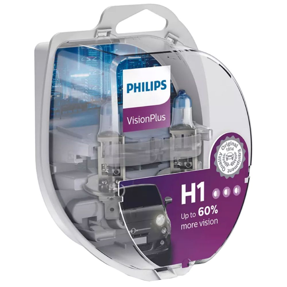 Philips VisionPlus H1 pirnid, +60%, 12 V, 55 W, 2 tk