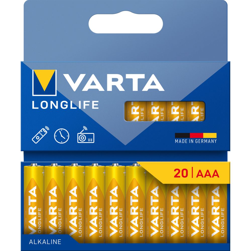 VARTA Longlife AAA batteri 20 st.