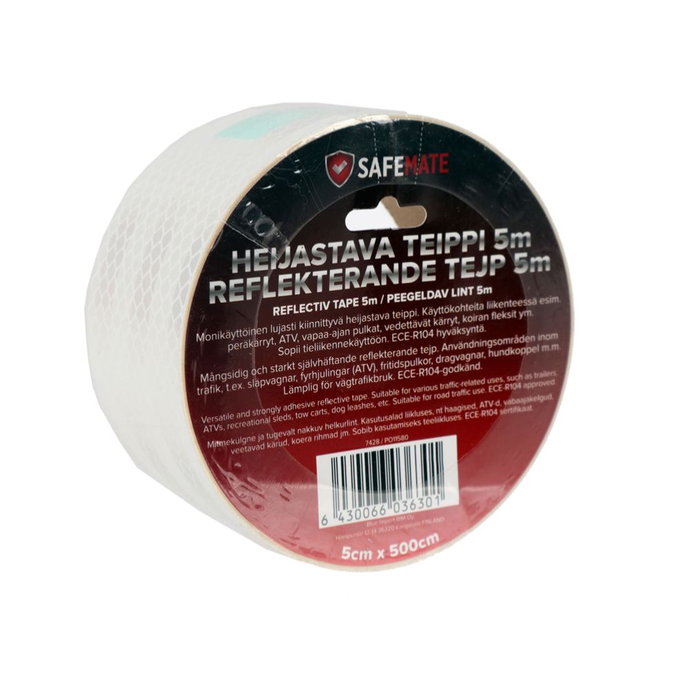 Reflextejp till släpvagn/trailer 5 m, vit