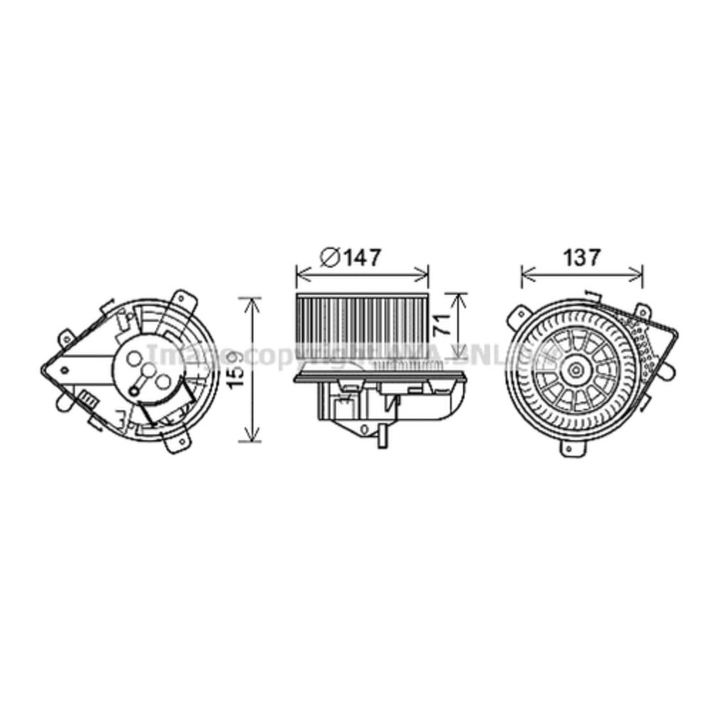 Sisätilapuhaltimen moottori 13-1142
