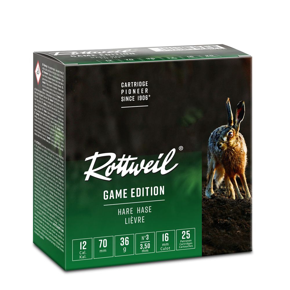 Rottweil Game Edition Hare 12/70 36g 3,5mm/US3 25/ASK BLY 25 st.