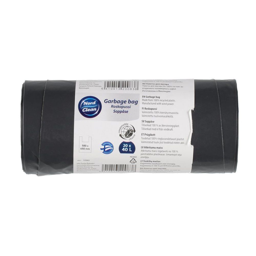 Nord Clean prügikott, 40 l, 20 tk