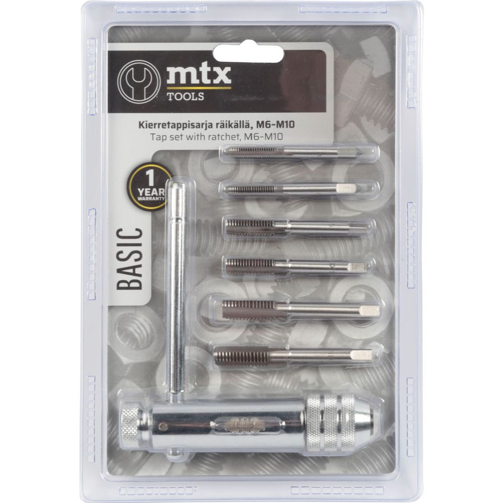 MTX Tools Basic gängtappsats med spärr M6–M10