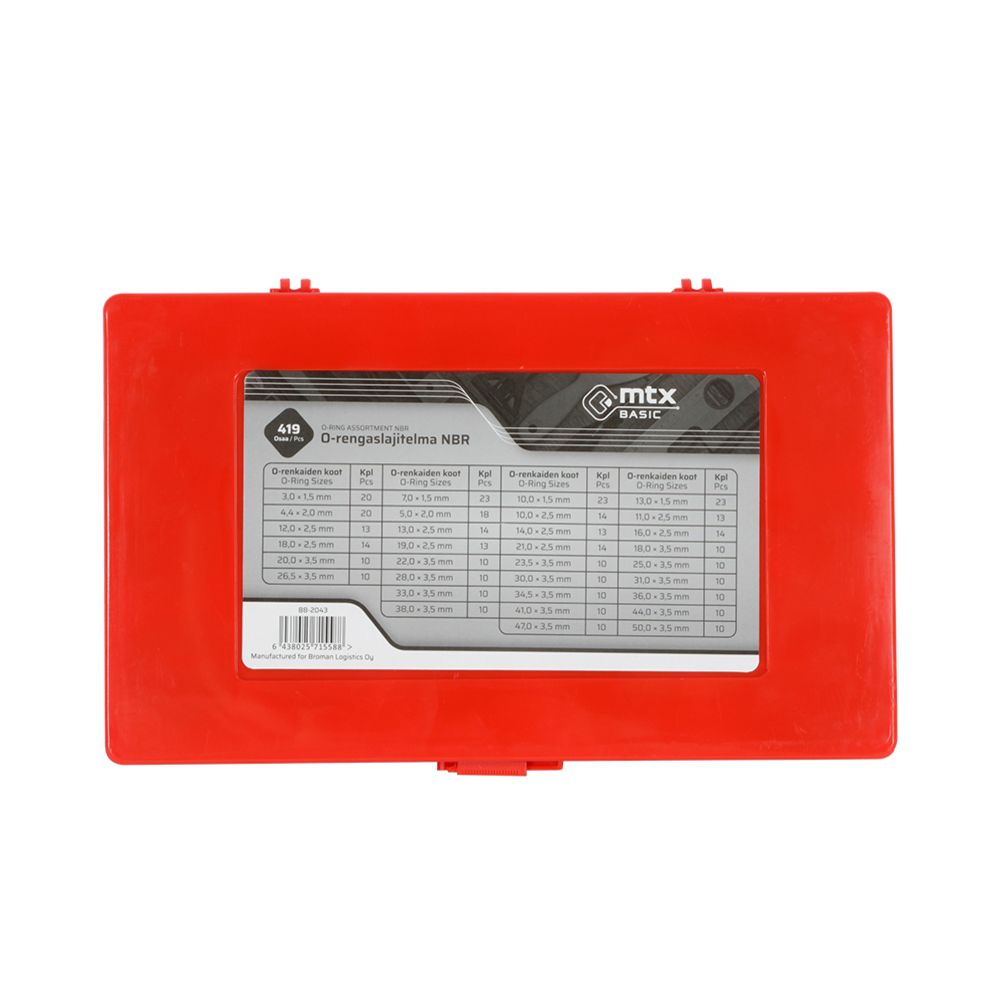 MTX Basic O-rengaslajitelma 419 osaa