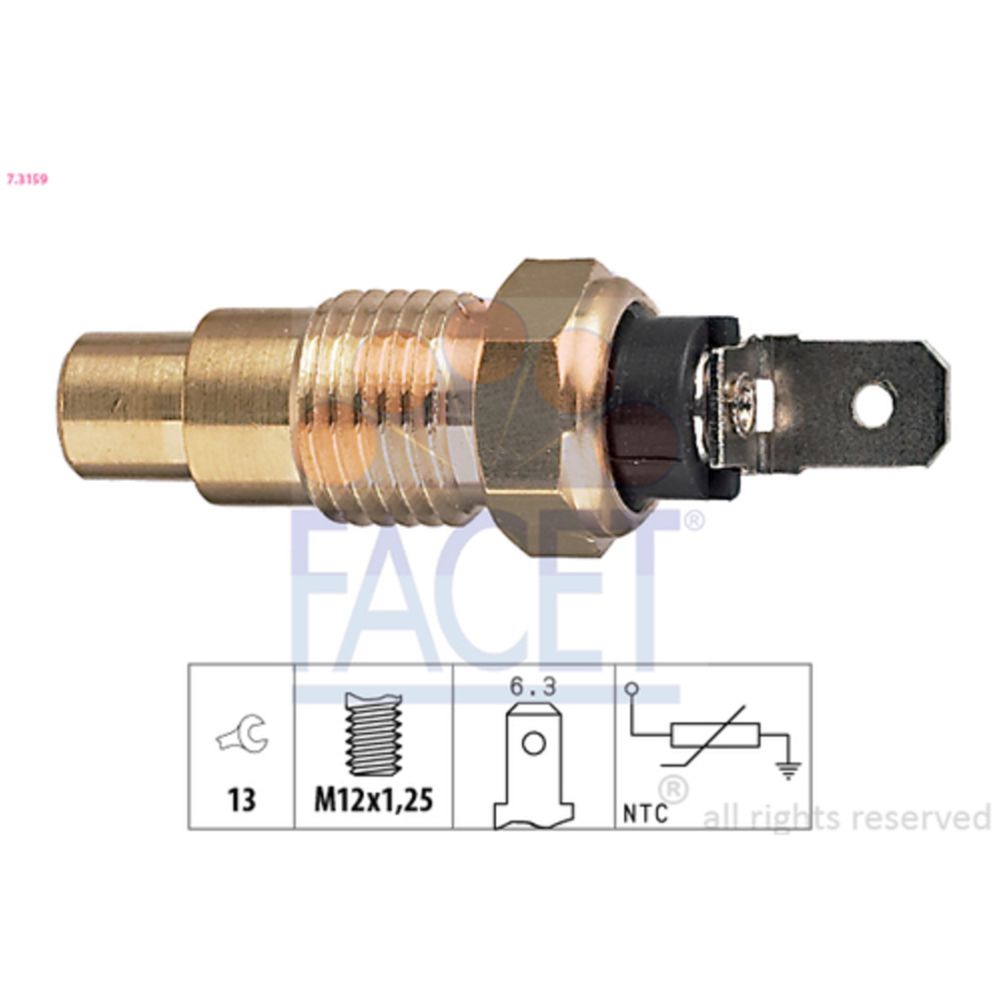 Jäähdytysnesteen lämpötilatunnistin 37-3159