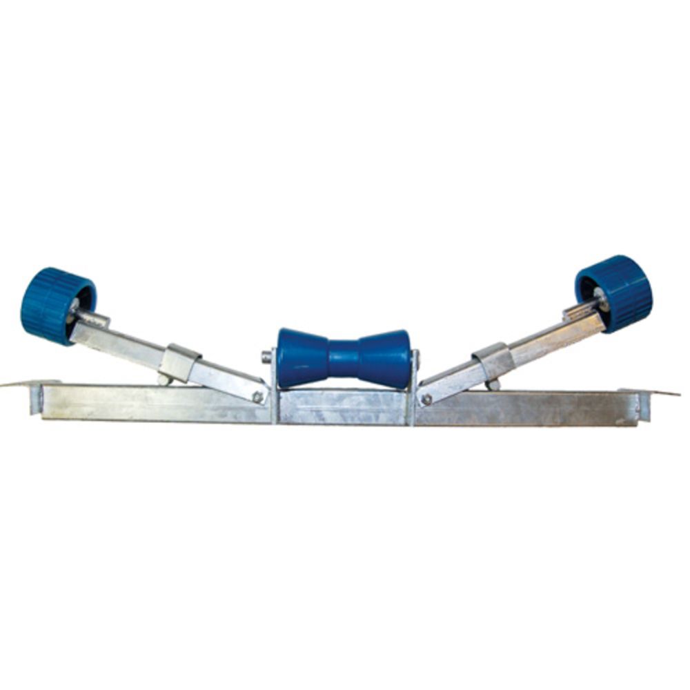 Båtstöd varmförzinkat 110 cm, polyuretanrullar