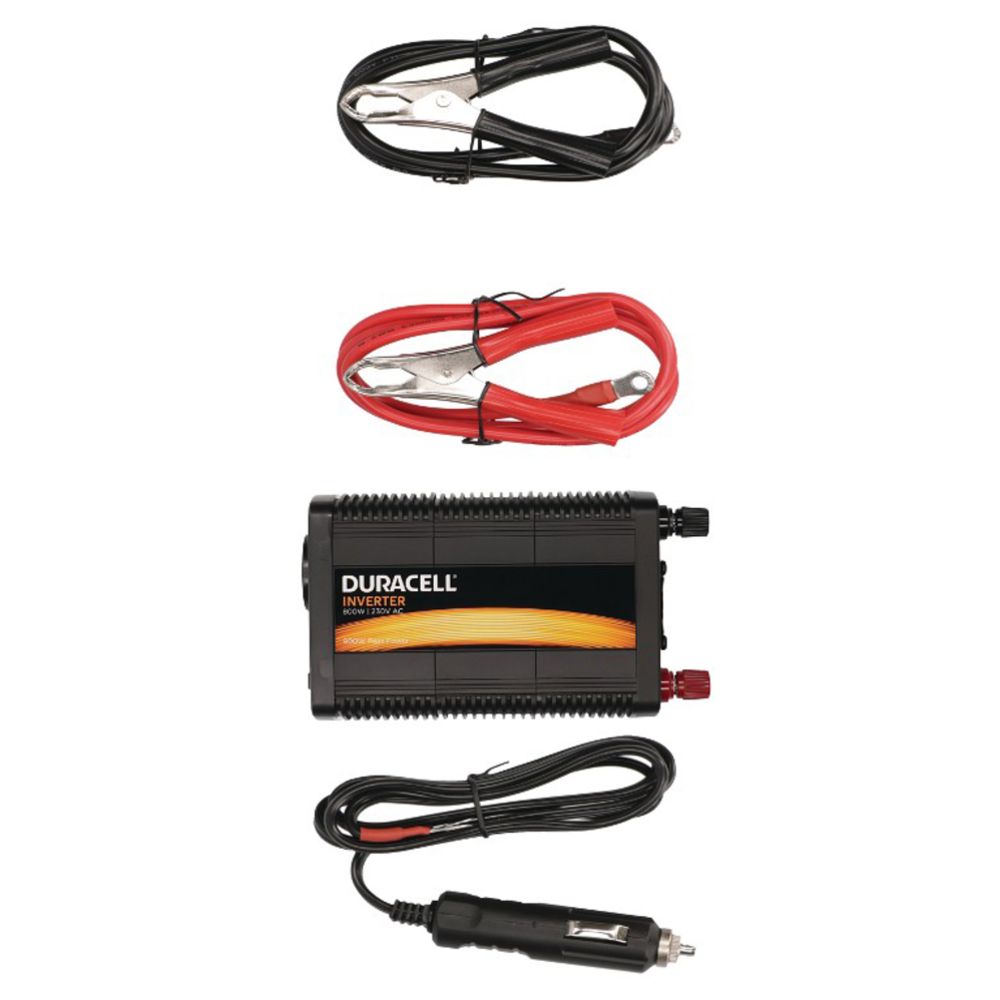 Duracell 800 W inverter, 1 x pistik 1 x USB 2,4 A