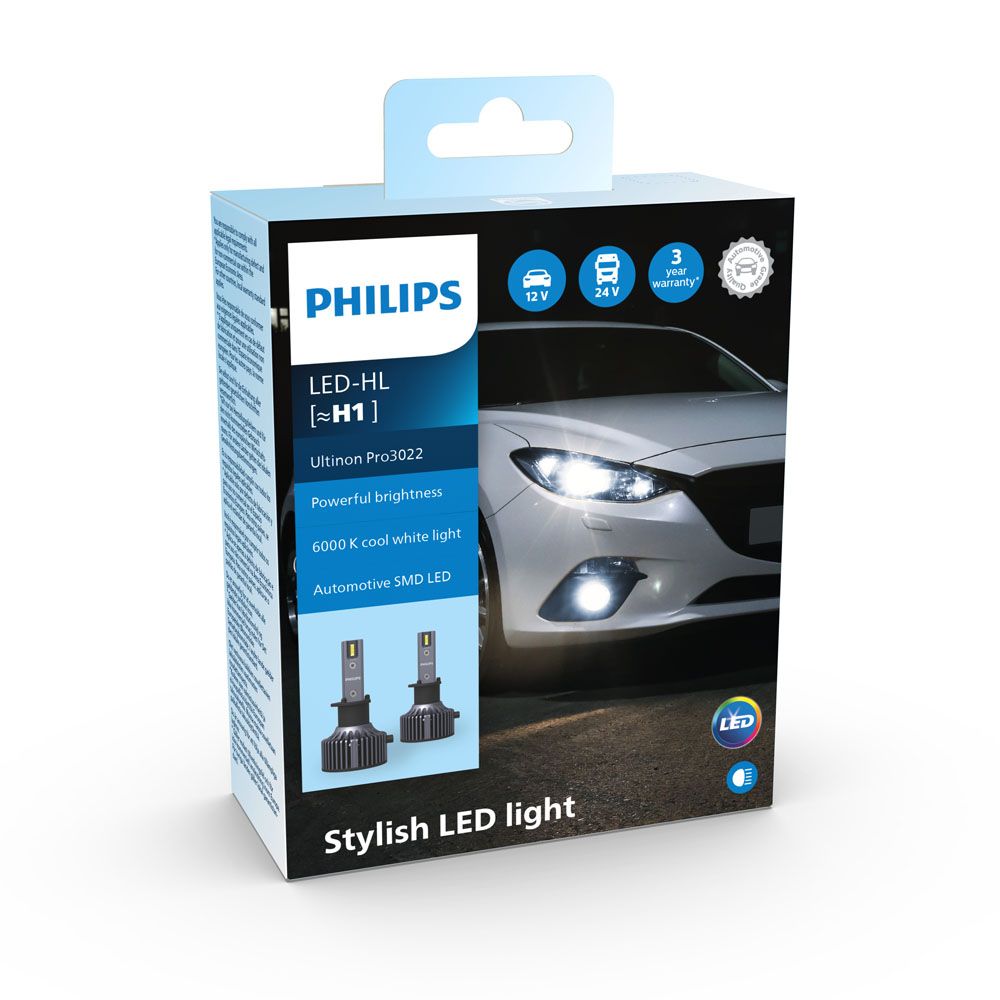 Philips Ultinon Pro 3022 LED H1 ajoneuvopolttimopari
