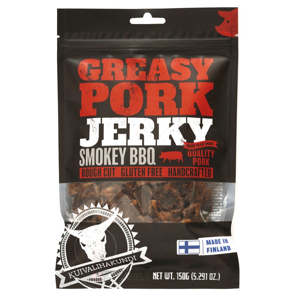 Kuivalihakundi Greasy Pork Jerky Smoky BBQ 150 g