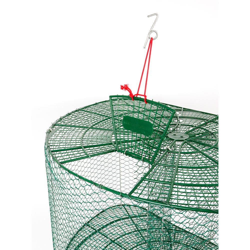 Fishnet mjärde med en ingång, vinylbelagd grön