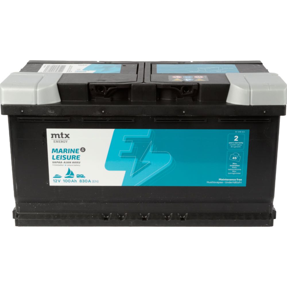 MTX Energy Vapaa-ajan akku 100Ah/830A P353xL175xK190 -+