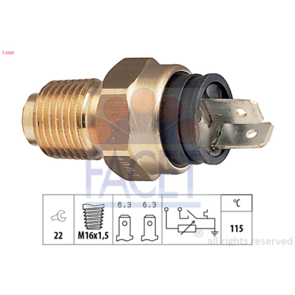 Jäähdytysnesteen lämpötilatunnistin 37-3402