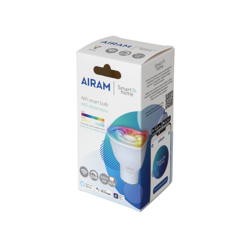 Airam SmartHome spotlight RGB/vit 5 W GU10 400 lm 2700–6500 K