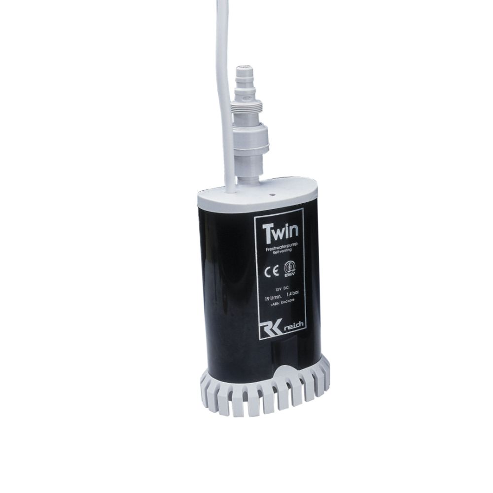 Sukelpump Reich-Twin 12 V / 55 W 19 l/min, 1,4 bar tagasivooluklapp puhtale veele