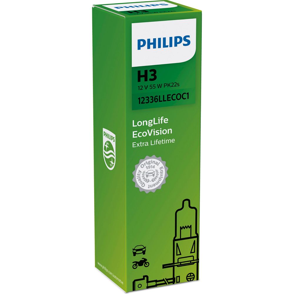 Philips LongLife EcoVision H3-polttimo 12 V 55 W