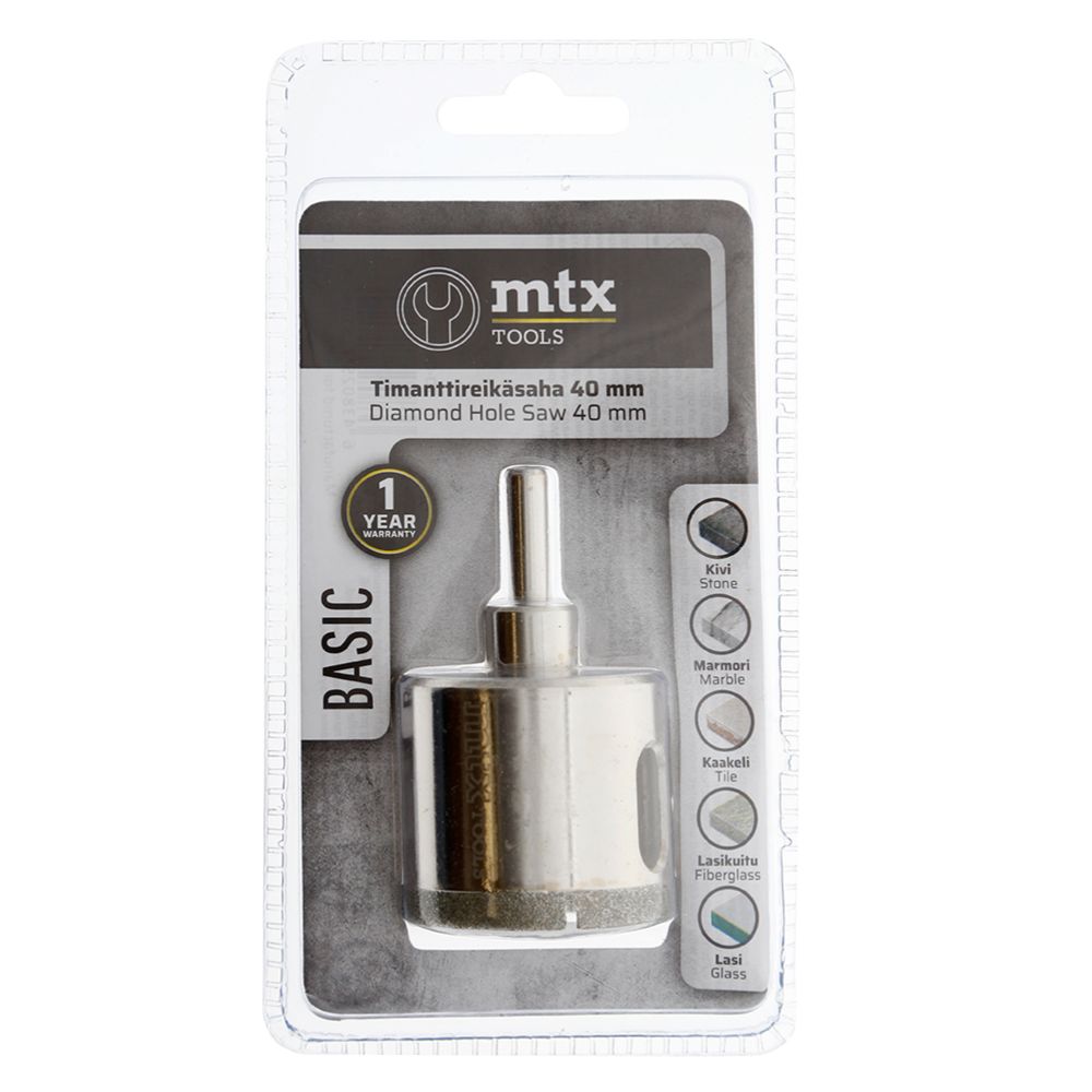 MTX Tools Basic teemantkattega augusaag, 40 mm