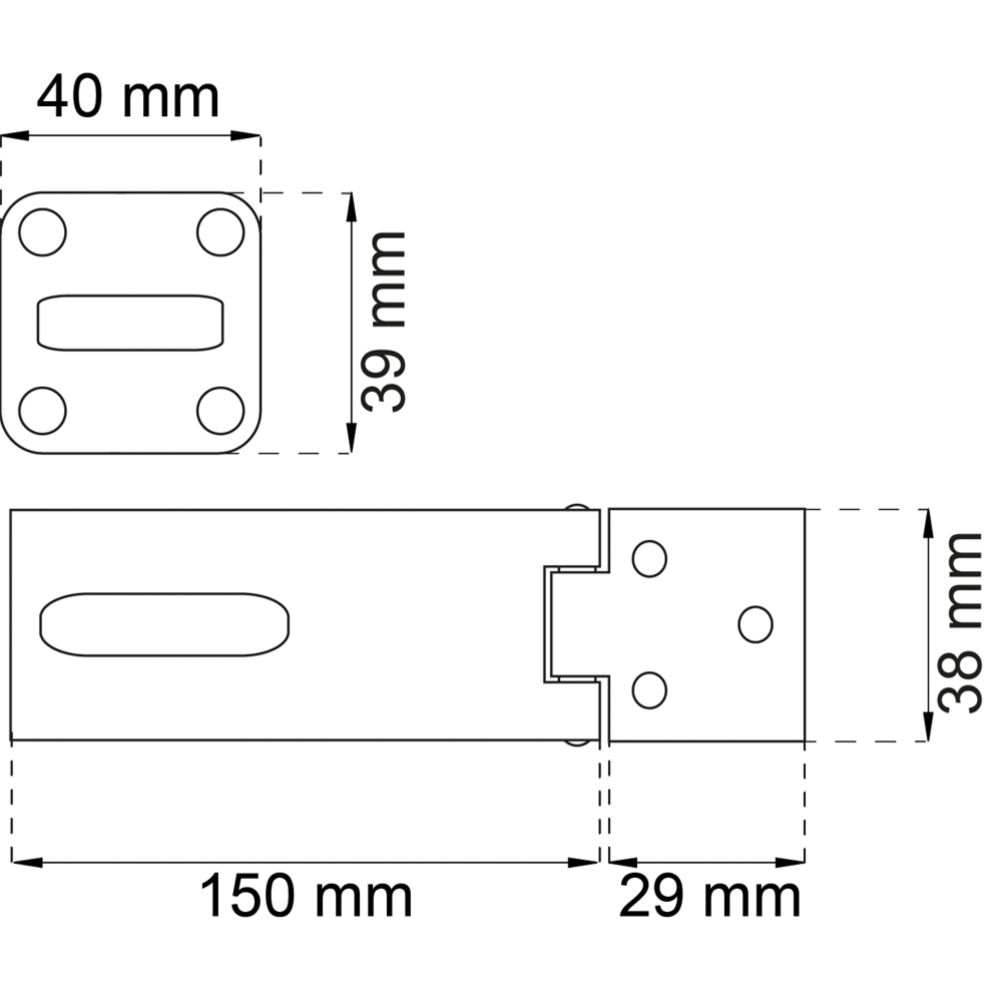 Habo ledhasp 150 mm elförzinkad