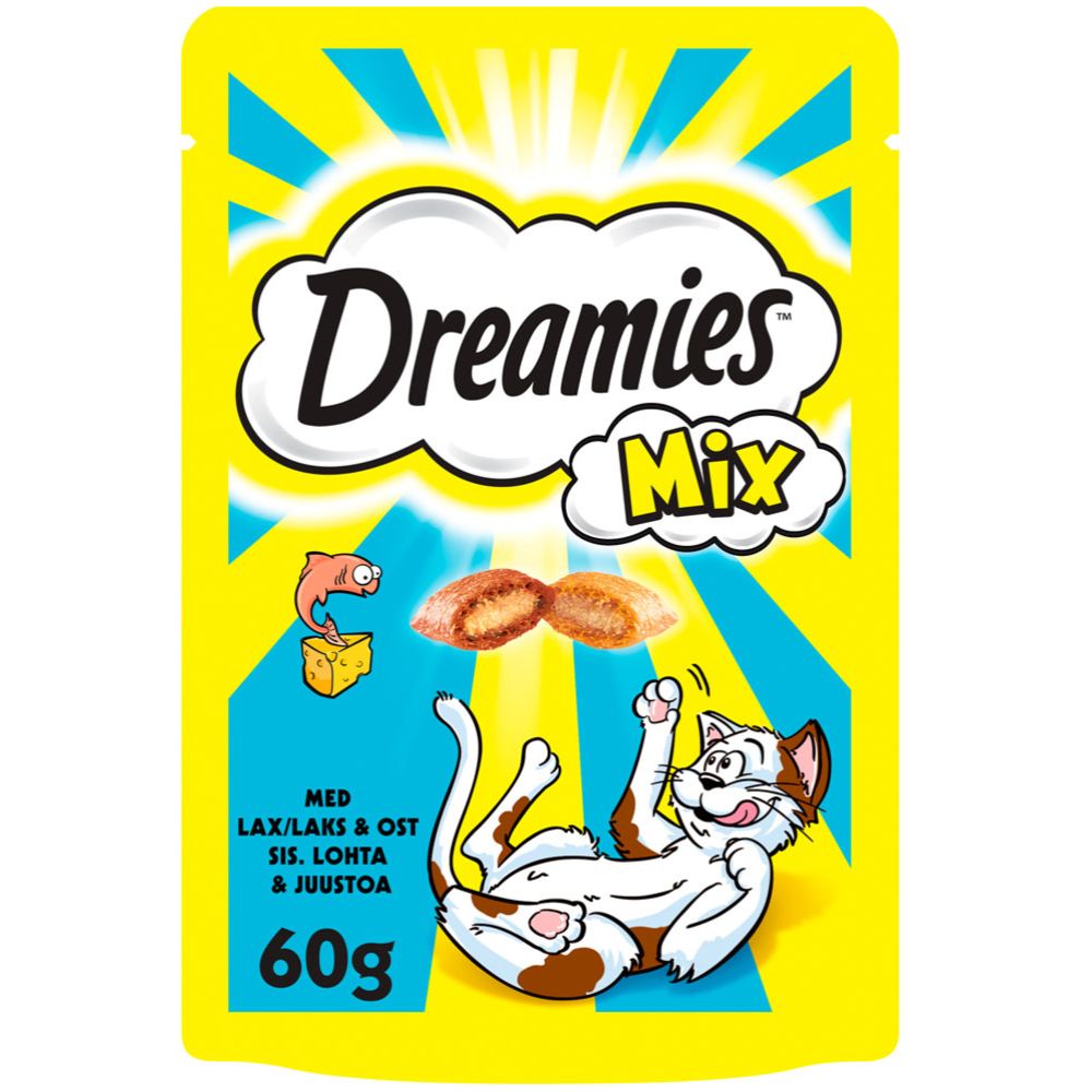 Dreamies Mix lohi & juusto 60 g