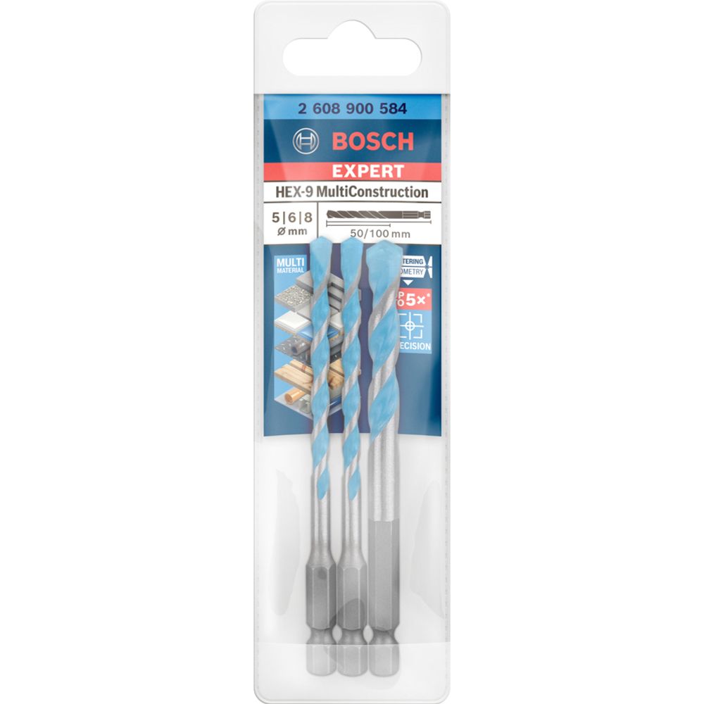Bosch HEX MultiConstruct Puuriterade Komplekt 3 tk