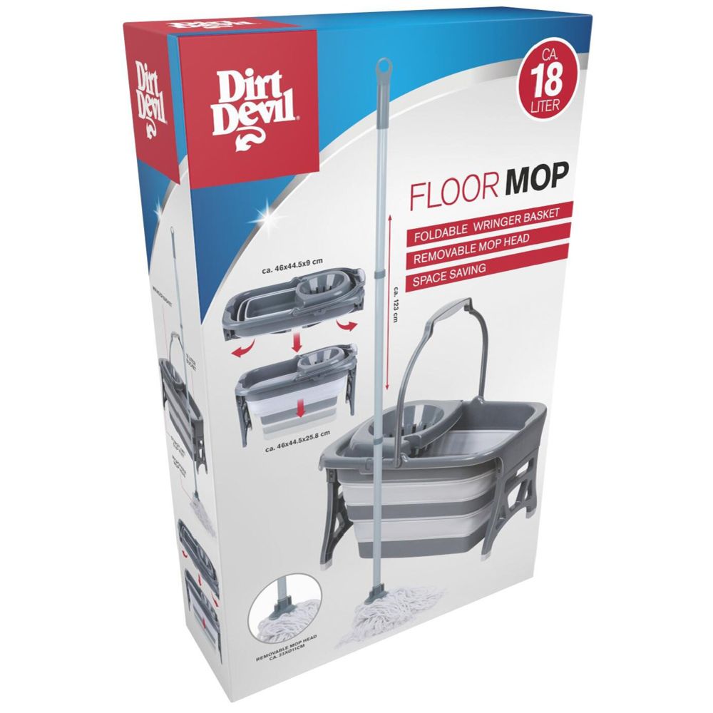 Dirt Devil põrandamopp kokkupandava korviga