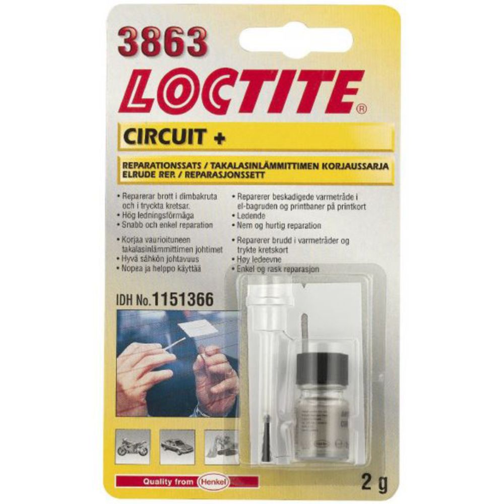 Loctite 3863 Circuit+ takalasinlämmityksen korjaussarja 2g