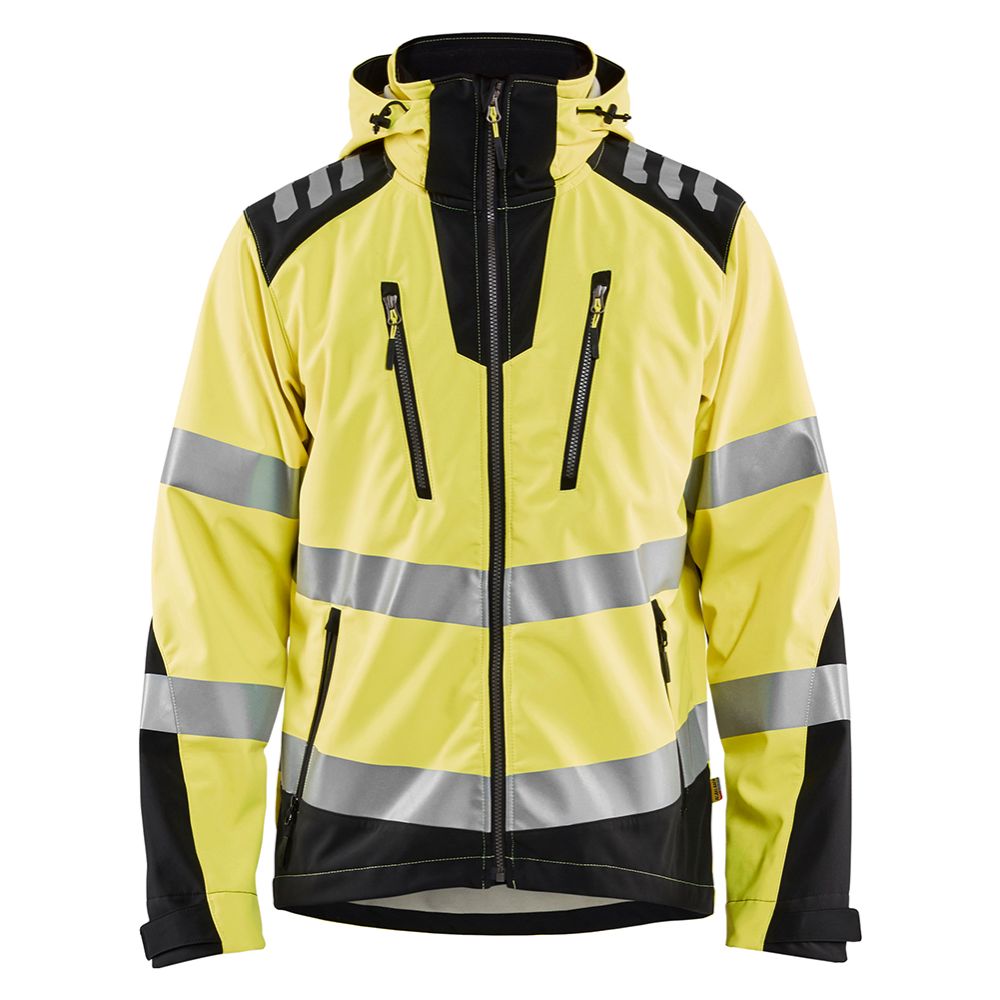 Blåkläder 4491 highvis softshell-takki huomiokeltainen/musta