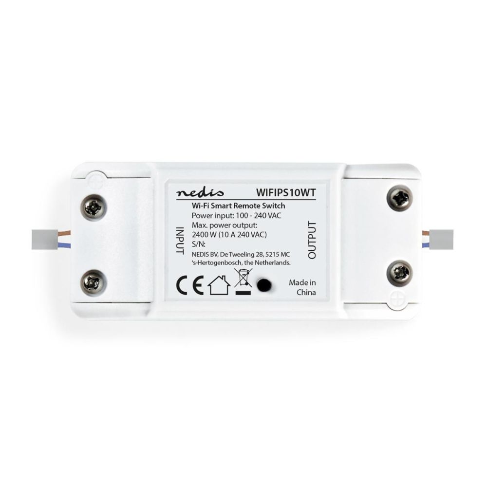 Nedis SmartLife älykäs virtakytkin riviliittimillä Wi-Fi 2400 W