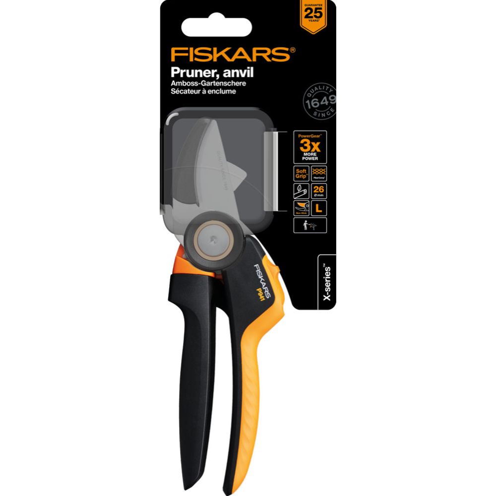 Fiskars X-PowerGear oksasakset alasinmalli L P941