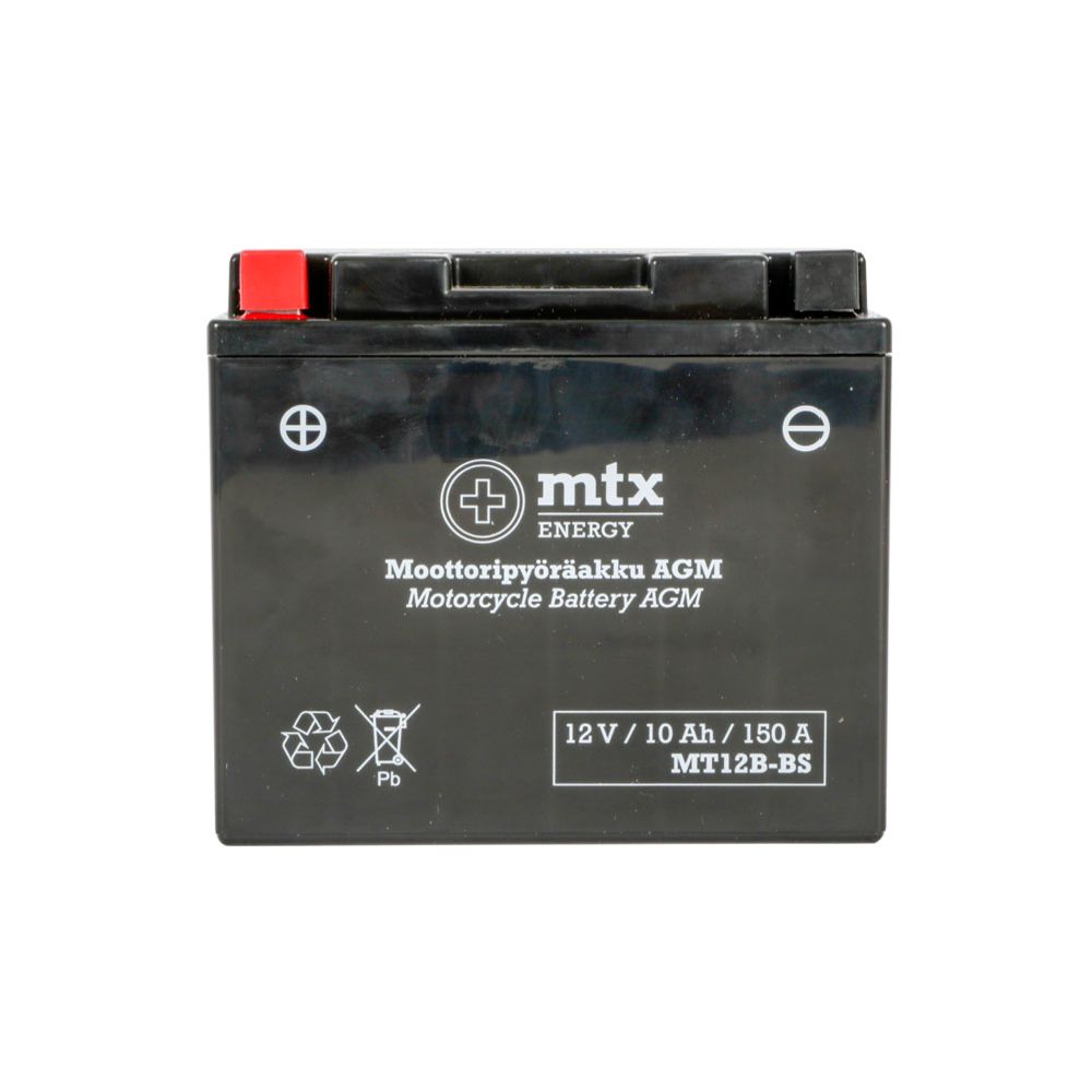 MTX Energy AGM-aku 12 V 10 Ah "MT12B-BS" (P150 x L69 x K130 mm)