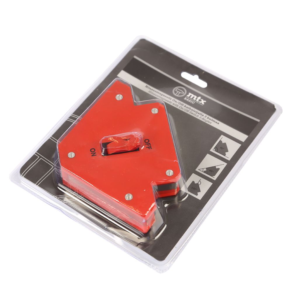 MTX Tools Basic keevitusmagnet lülitusnupuga 3 nurka 105 x 105 mm