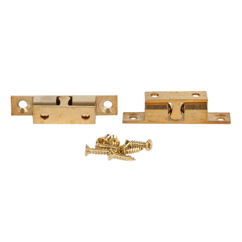 Fixxer® lås i mässing för skåpdörr 9 x 50 mm 2 st.