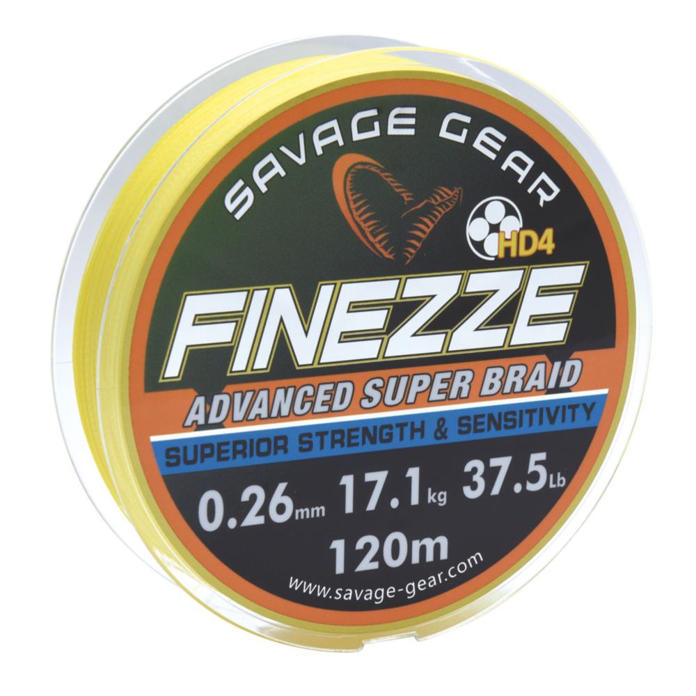 Savage Gear Finezze HD4 kuitusiima 120 m keltainen