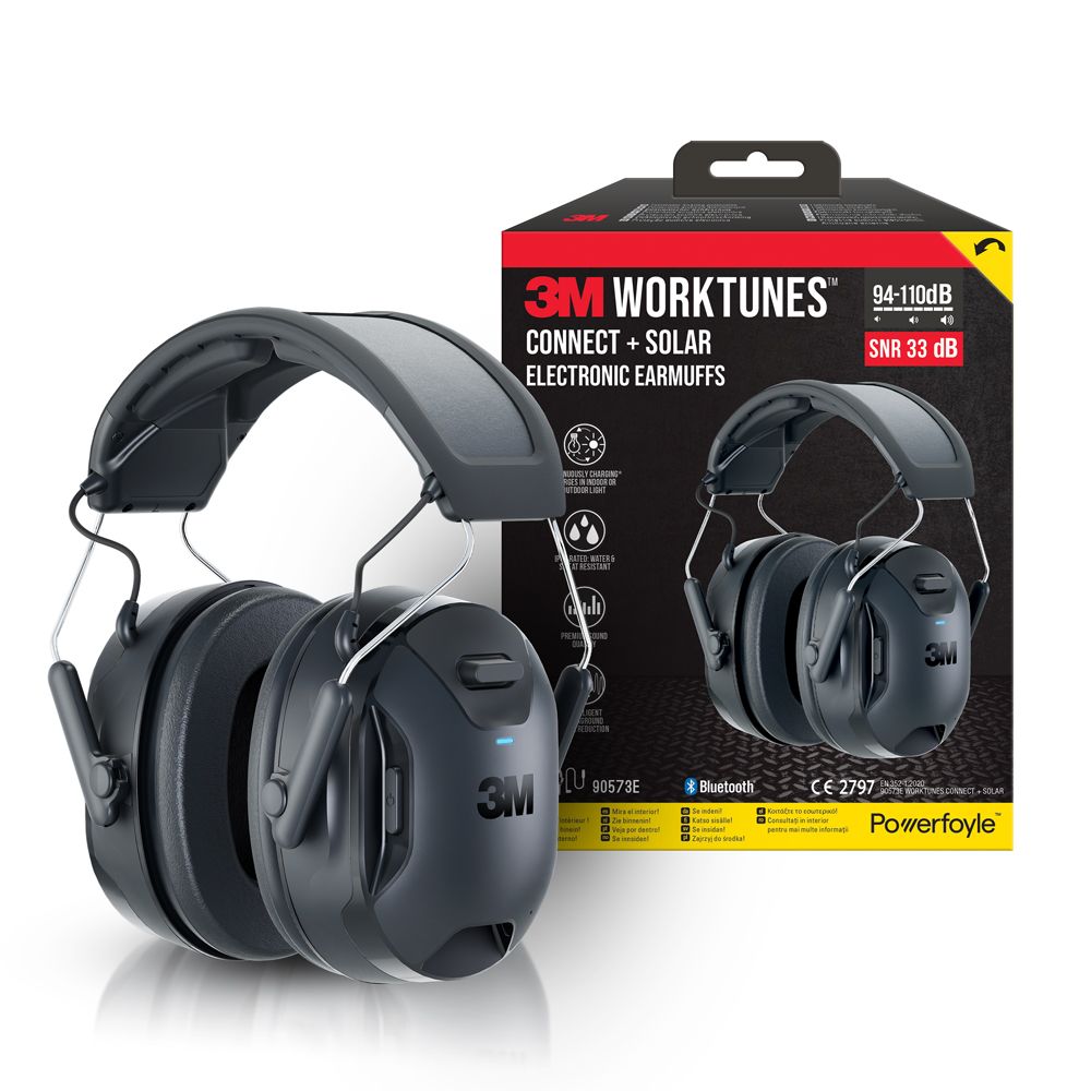 3M WorkTunes Connect Solar Bluetooth kõrvaklapid