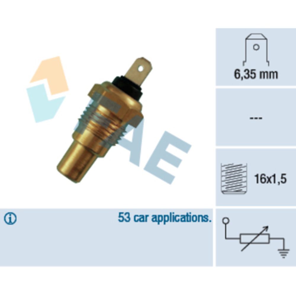 Jäähdytysnesteen lämpötilatunnistin 37-3042