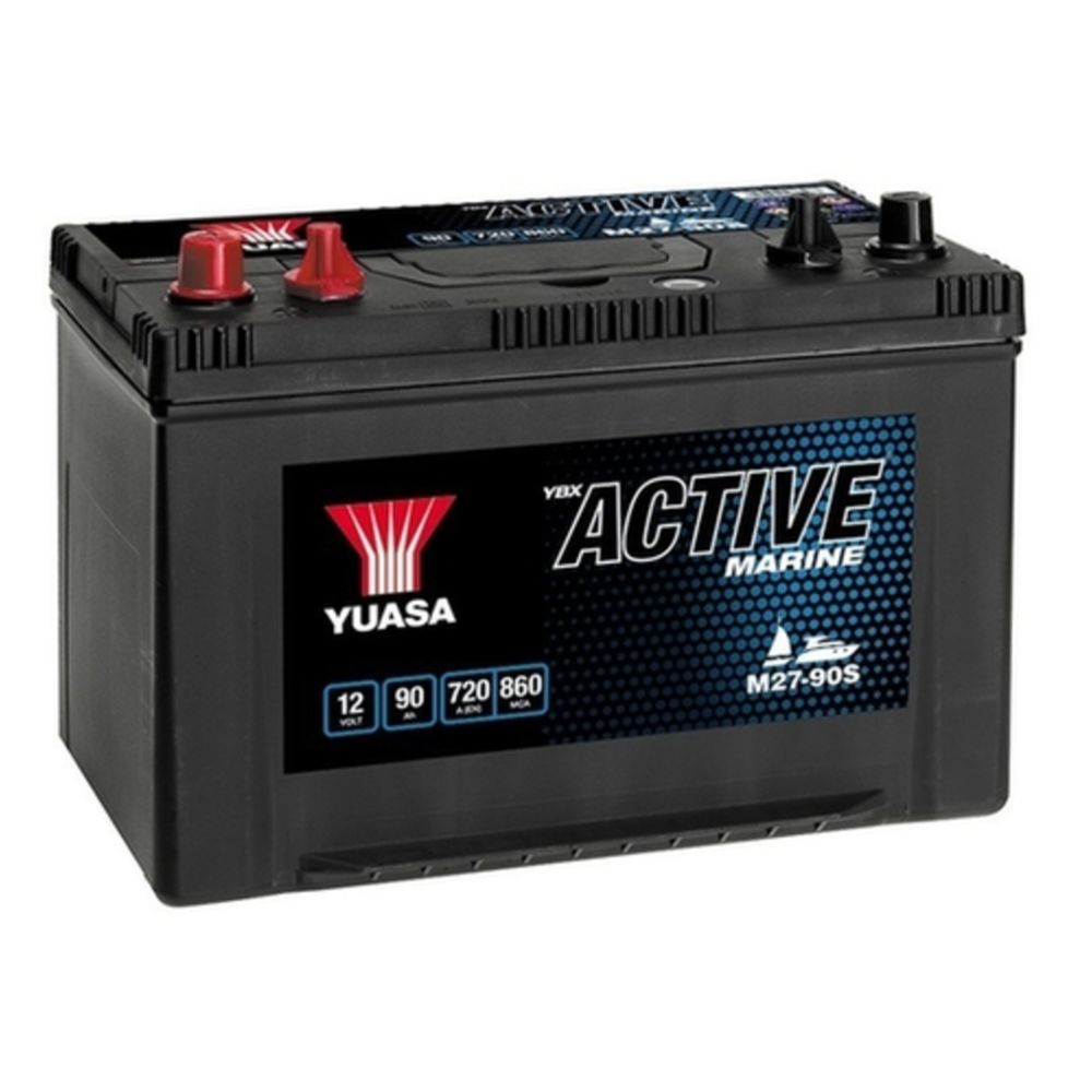 Yuasa Dual M27-90S 12V 90Ah 720A Vapaa-ajan akku P304 x L173 x K225 +-